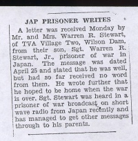 Newspaper Clipping: Japanese prisoner writes, no. 2