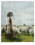 With Her Father's Sheep - 8 x 10 print