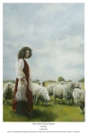 With Her Father's Sheep - 11 x 17 print