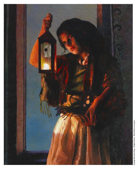 A Damsel Came To Hearken - 8 x 10 print by Ashton Young