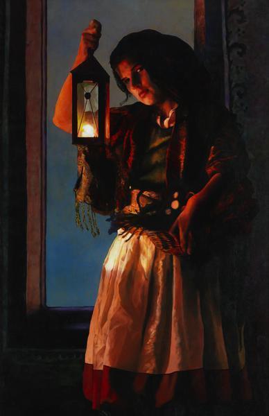 A Damsel Came To Hearken - 11 x 17 giclée on canvas (pre-mounted) by Ashton Young
