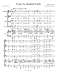 Come, Ye Thankful People - SATB and piano (2011)