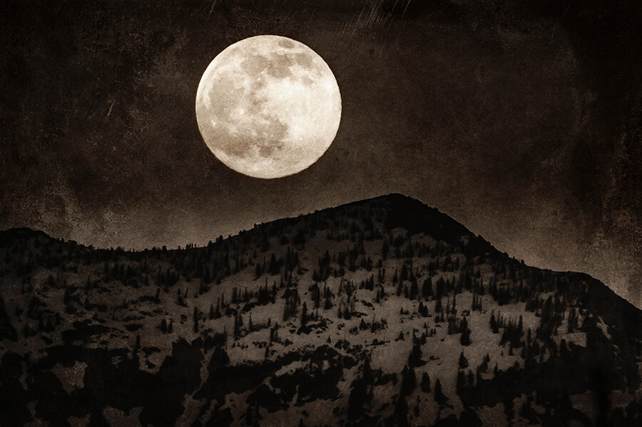 Vintage Moonrise - 16 x 24 giclée on canvas (pre-mounted) by Tanner Young