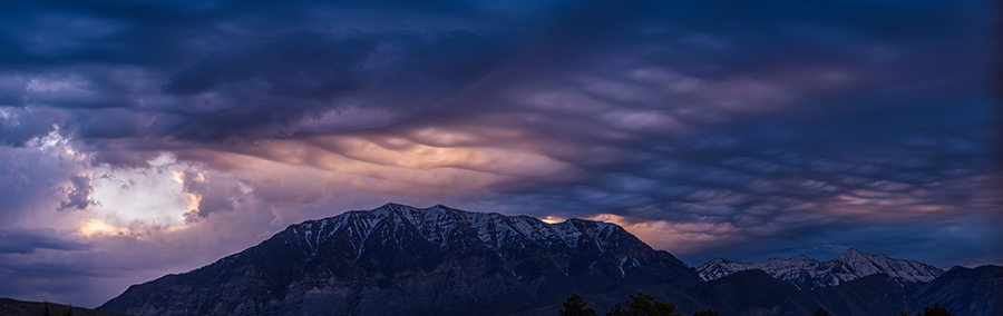 Asperitas Clouds - 36 x 114 giclée on canvas (unmounted) by Tanner Young