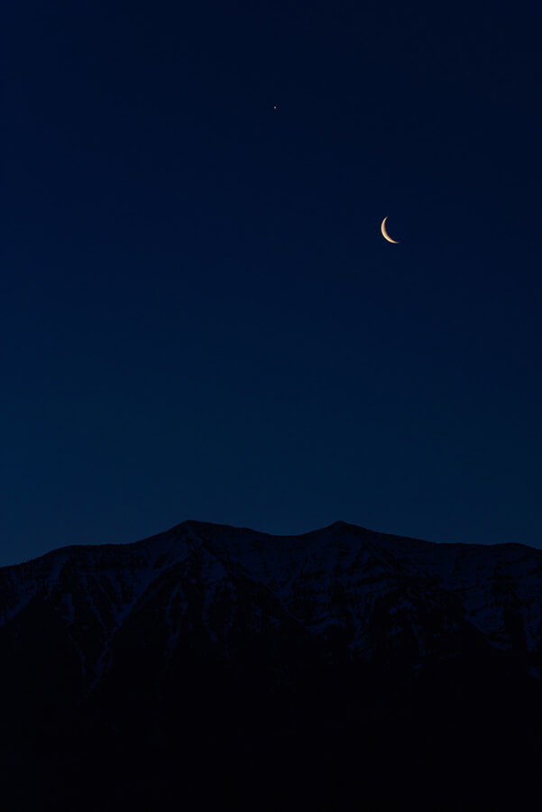 Venus and the Crescent Moon - 20 x 30 lustre print by Tanner Young