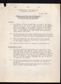 Japanese Instructions For Prisoner Of War Camps