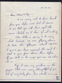 Letter - 18 October 1941