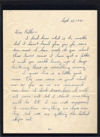 Letter - 15 September 1941