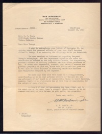 Letter from G. H. Galvin