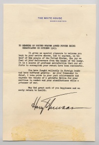 Letter from President Harry S. Truman to Alfred R. Young