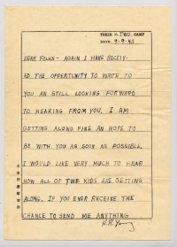 Letter - September 1943