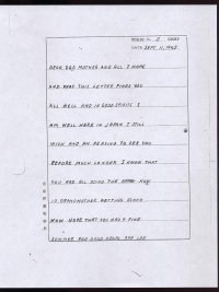Prisoner Letter - 11 September 1943