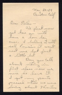 Letter - 22 May 1939, no. 2