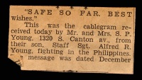 Newspaper Clipping: Safe so far