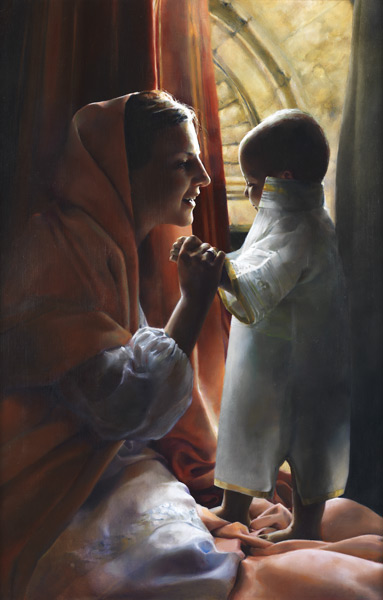 For This Child I Prayed - Original oil painting by Elspeth Young