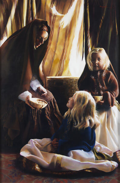 The Daughters Of Zelophehad - Original oil painting by Elspeth Young