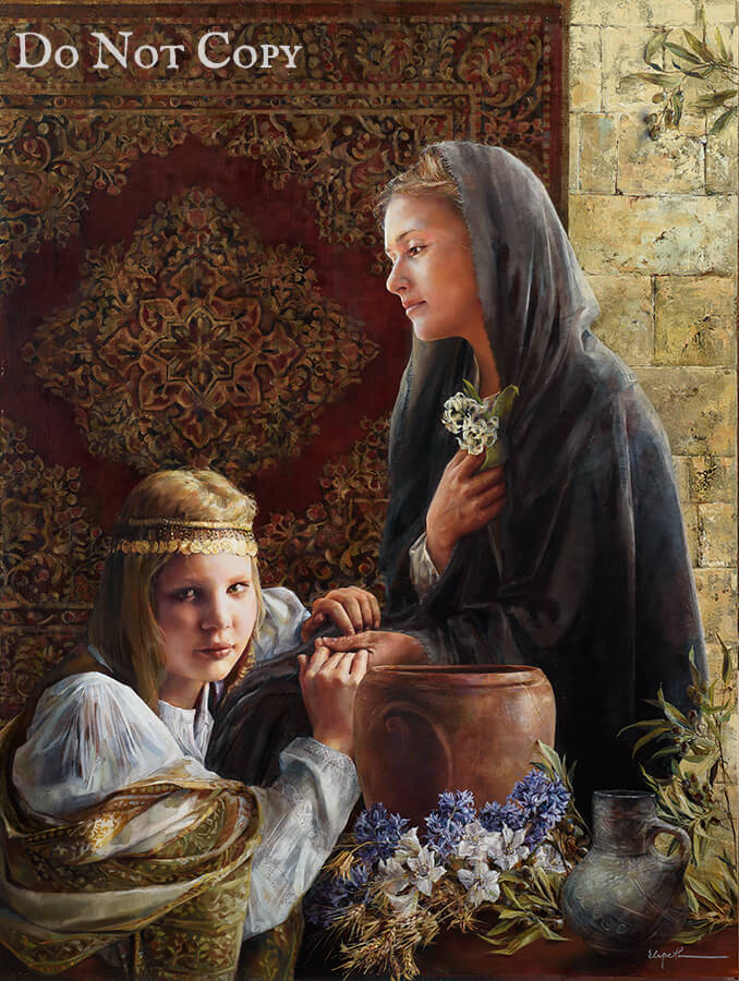 Surely Goodness and Mercy Shall Follow Me - Original oil painting by Elspeth Young