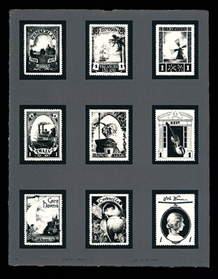 Stamp Page 1 - Limited Edition Lithography Print by Al Young