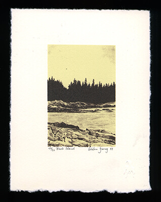 Black Island - Limited Edition Lithography Print by Ashton Young