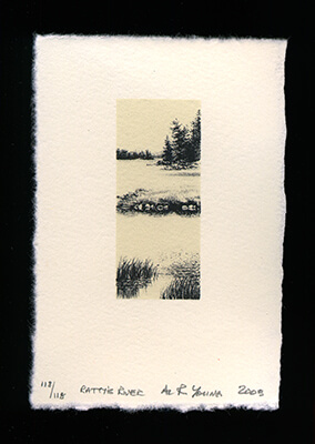 Ratty&rsquo;s River - Limited Edition Lithography Print by Al Young