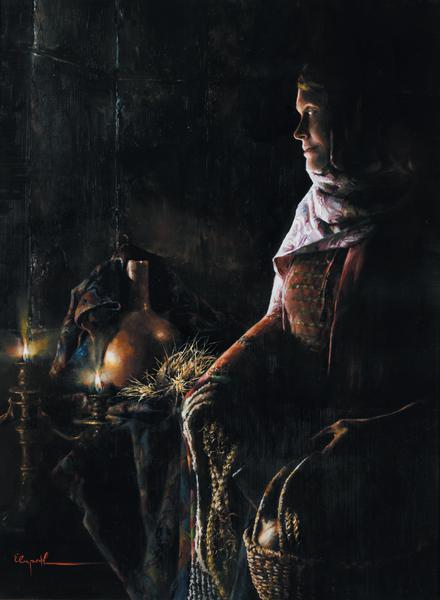 A Lamp Unto My Feet - 24 x 32.75 print by Elspeth Young