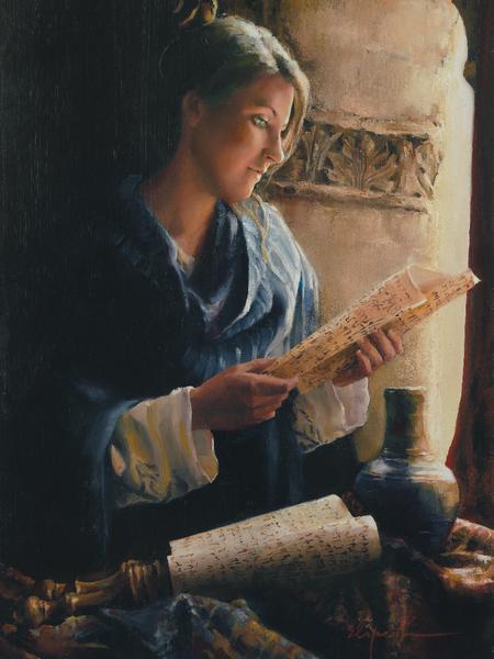 Treasure The Word - 12 x 16 print by Elspeth Young