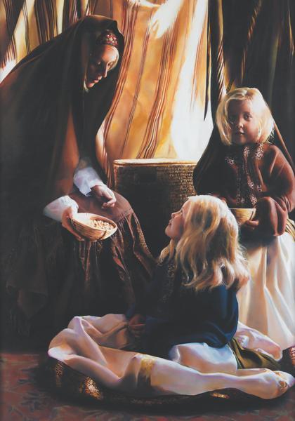 The Daughters Of Zelophehad - 14 x 20 print by Elspeth Young