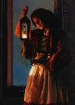 A Damsel Came To Hearken - 20 x 28 giclée on canvas (unmounted)