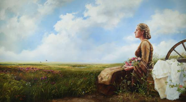 If God So Clothe The Field - 36 x 65.375 giclée on canvas (unmounted) by Elspeth Young