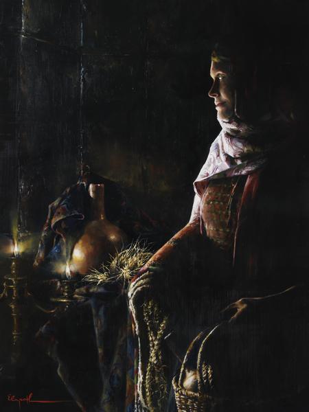 A Lamp Unto My Feet - 24 x 32 print by Elspeth Young