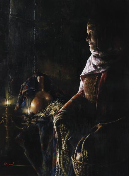 A Lamp Unto My Feet - 24 x 32.75 giclée on canvas (unmounted) by Elspeth Young