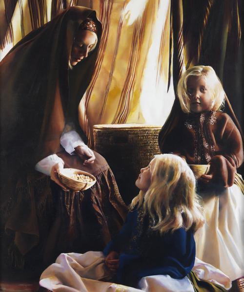The Daughters Of Zelophehad - 20 x 24 giclée on canvas (unmounted) by Elspeth Young