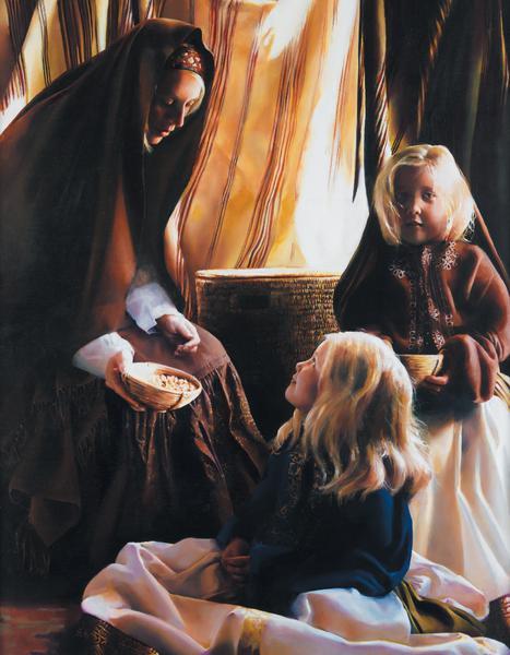 The Daughters Of Zelophehad - 14 x 18 print by Elspeth Young