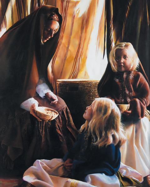 The Daughters Of Zelophehad - 16 x 20 print by Elspeth Young