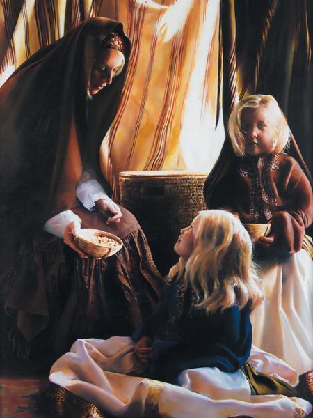 The Daughters Of Zelophehad - 18 x 24 print by Elspeth Young