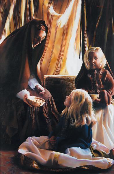 The Daughters Of Zelophehad - 18 x 27.25 print by Elspeth Young