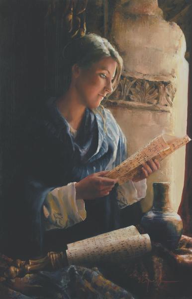 Treasure The Word - 18 x 28 giclée on canvas (unmounted) by Elspeth Young