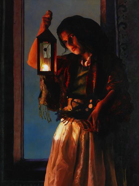 A Damsel Came To Hearken - 12 x 16 giclée on canvas (pre-mounted) by Ashton Young