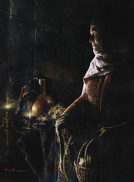 A Lamp Unto My Feet - 16 x 22 giclée on canvas (pre-mounted) by Elspeth Young