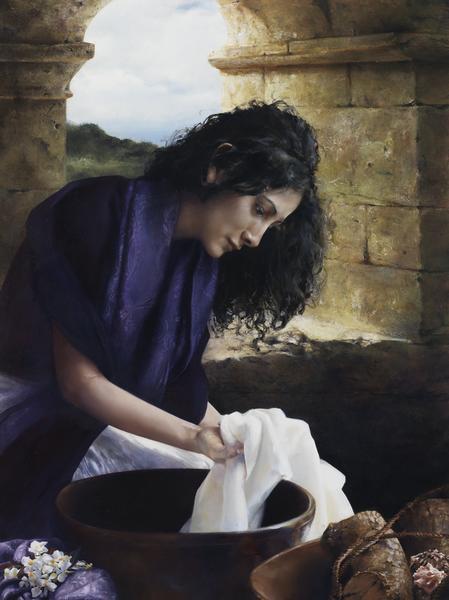 She Worketh Willingly With Her Hands - 18 x 24 giclée on canvas (pre-mounted) by Elspeth Young