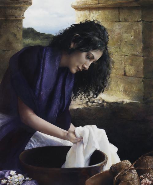 She Worketh Willingly With Her Hands - 20 x 24 giclée on canvas (unmounted) by Elspeth Young