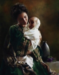 Bearing A Child In Her Arms - 16 x 20 giclée on canvas (pre-mounted)