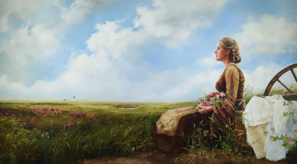 If God So Clothe The Field - 24 x 43.625 print by Elspeth Young