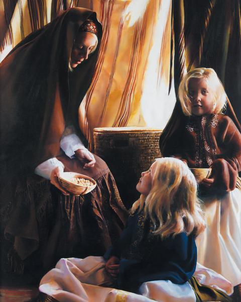 The Daughters Of Zelophehad - 24 x 30 print by Elspeth Young