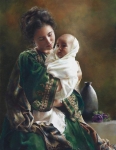 Bearing A Child In Her Arms - 14 x 18 print