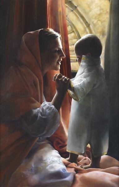For This Child I Prayed - 18 x 28.25 giclée on canvas (unmounted) by Elspeth Young
