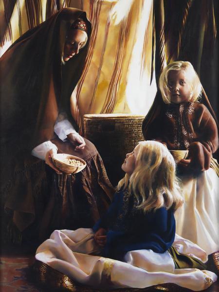 The Daughters Of Zelophehad - 18 x 24 giclée on canvas (pre-mounted) by Elspeth Young