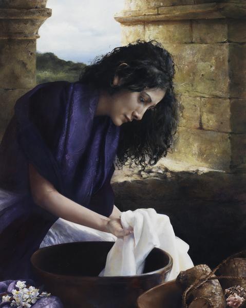 She Worketh Willingly With Her Hands - 16 x 20 giclée on canvas (pre-mounted) by Elspeth Young