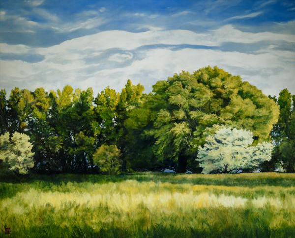 Green And Pleasant Land - 38 x 47 giclée on canvas (unmounted) by Ashton Young