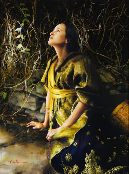 God Liveth And Seeth Me - 12 x 16.25 gicl&eacute;e on canvas (pre-mounted) by Elspeth Young